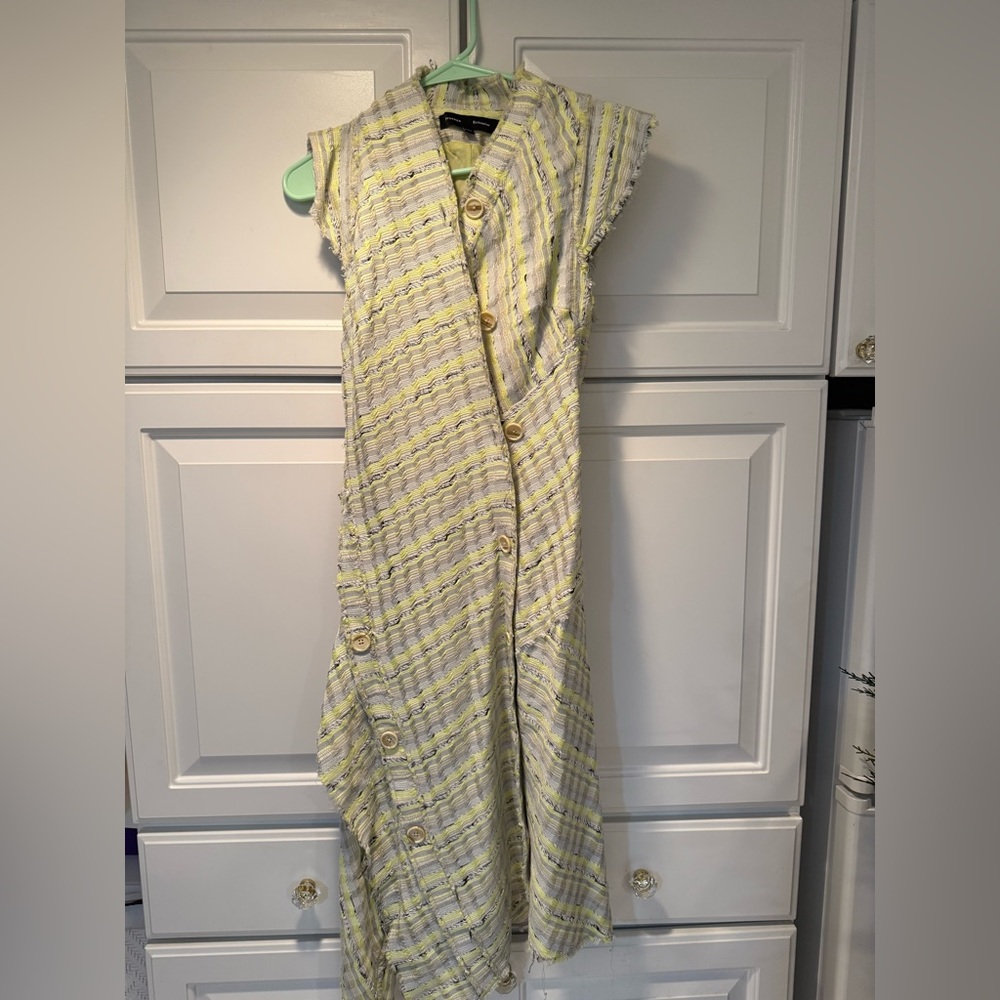 Proenza Schouler Elegant Yellow and White Women's Dress 4